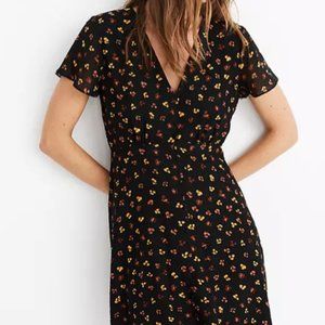 Madewell Silk Button-Front Swing Dress NWT P6
